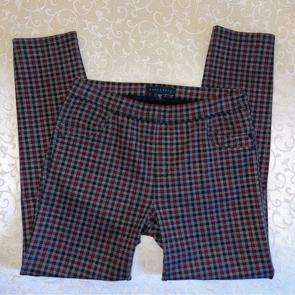 Sanctuary Red And Black Tiny Check Pull On Leggings - Picture 5 of 16